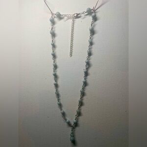 Elegant Silver and Grey Beaded Necklace